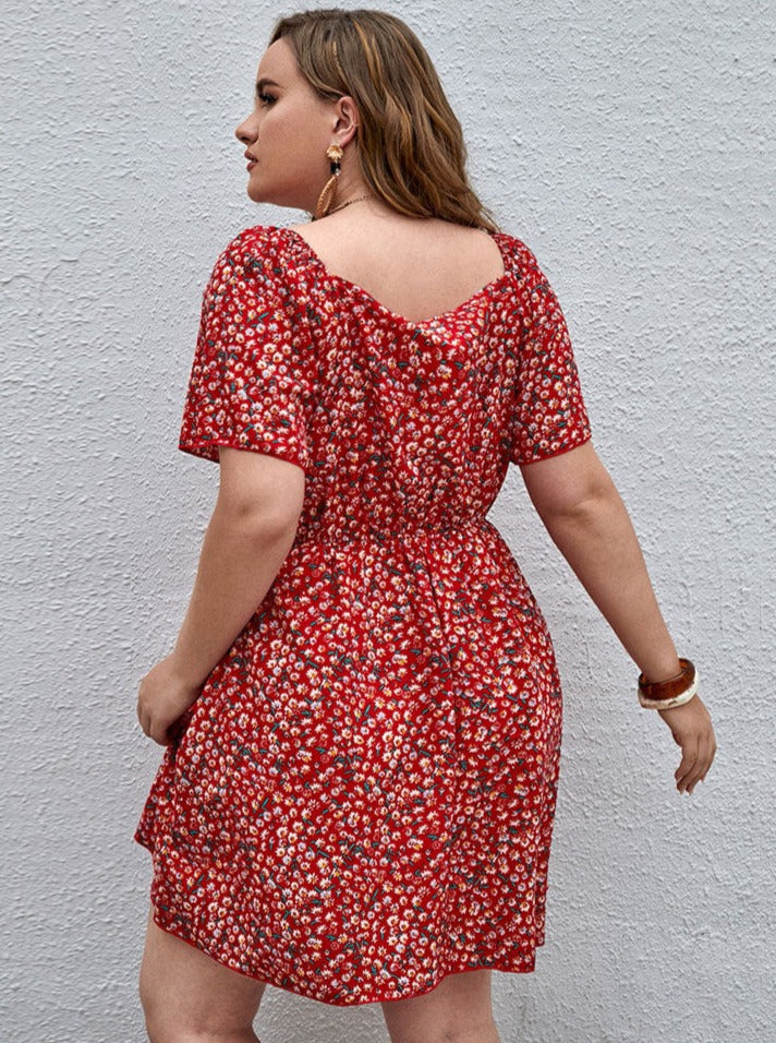 Sommer Beliebte Elegantes V-Ausschnitt Strand Casual Kleid