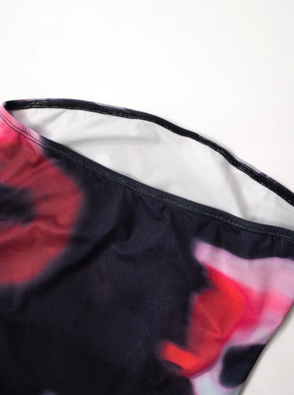 Mini-Tube-Kleid mit abstraktem Print