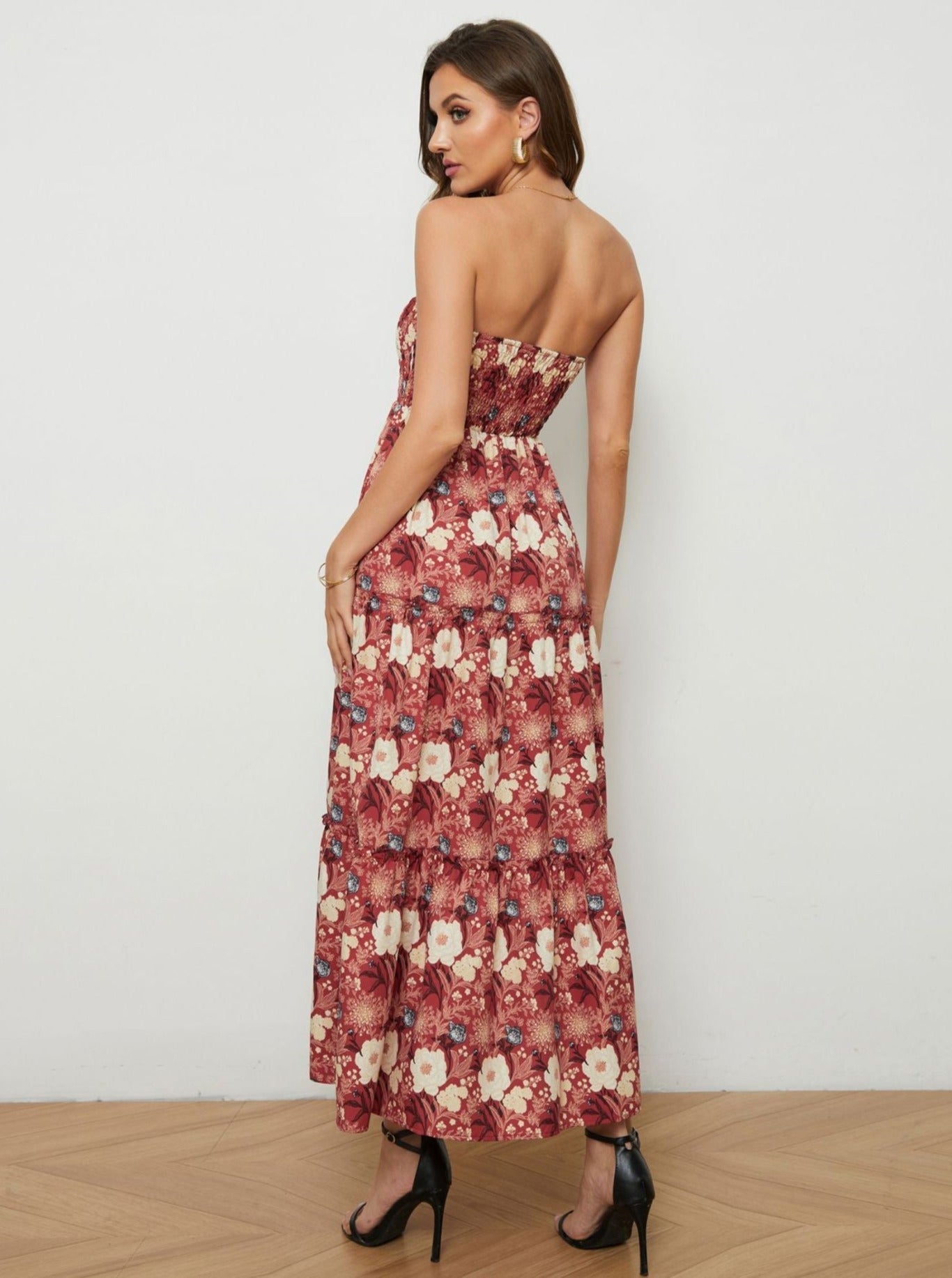 Elegantes rückenfreies Tube-Wickelkleid mit Bustier-Ausschnitt