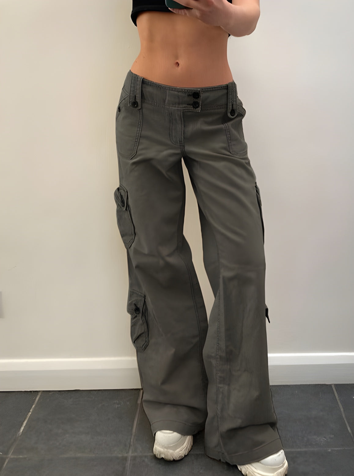 Baggy Cargo-Jeans mit mehreren Taschen