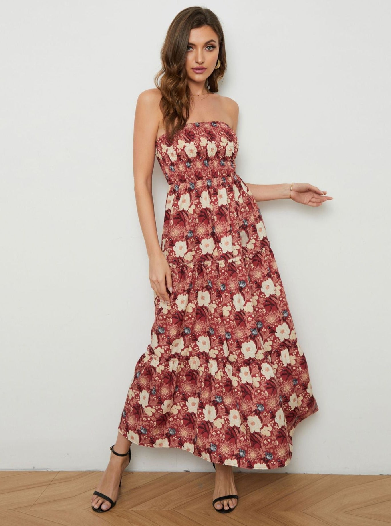 Elegantes rückenfreies Tube-Wickelkleid mit Bustier-Ausschnitt