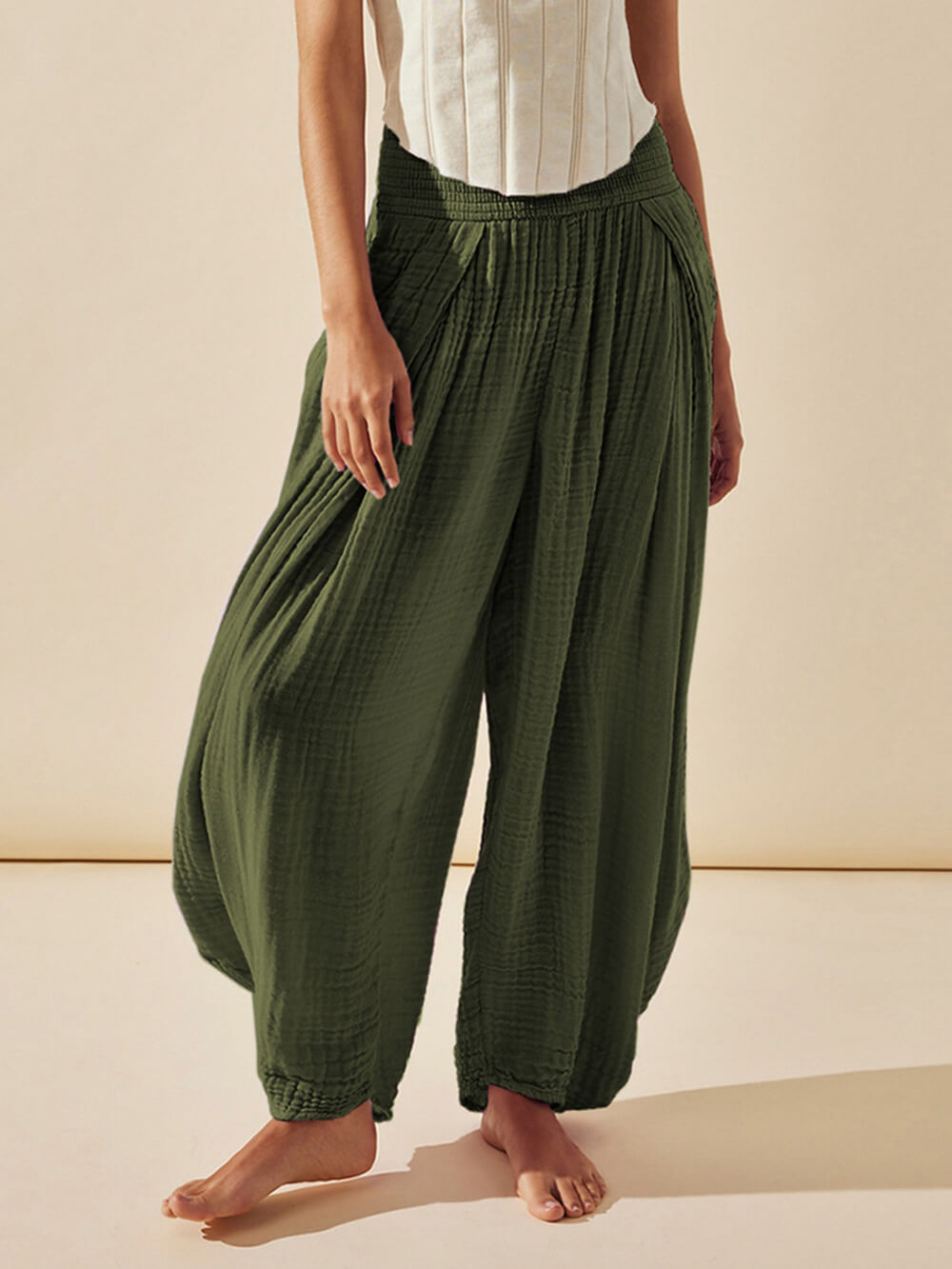 Aprikosen-Freizeithose - Noor