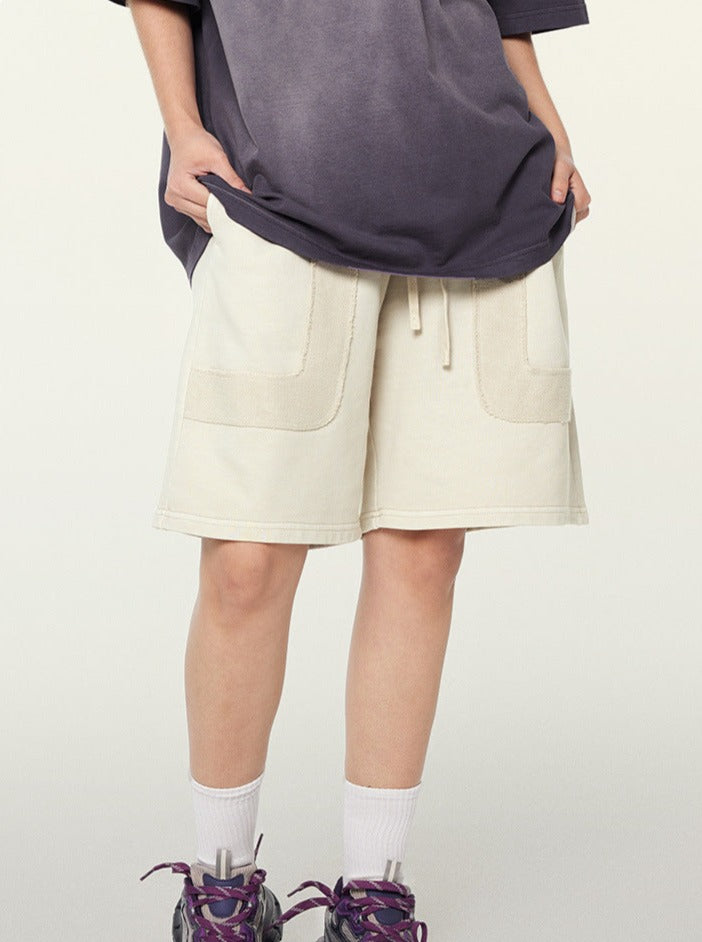 Beige Retro Street Modische Shorts