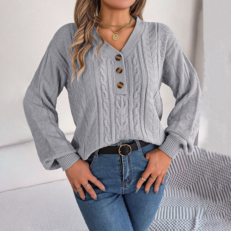 Lässiger Zopfstrickpullover