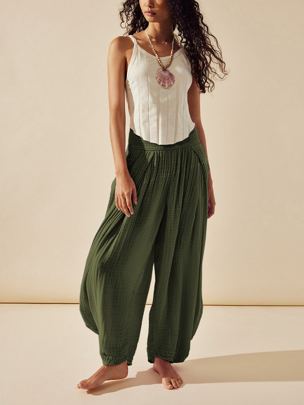 Aprikosen-Freizeithose - Noor