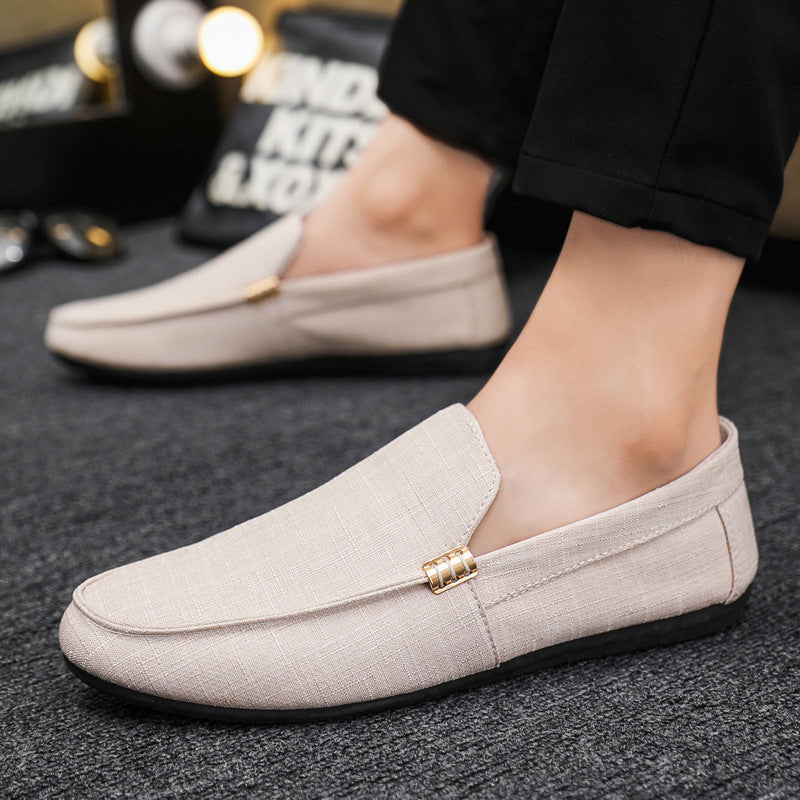 Beige Orthopädische Canvas Loafer - Leon