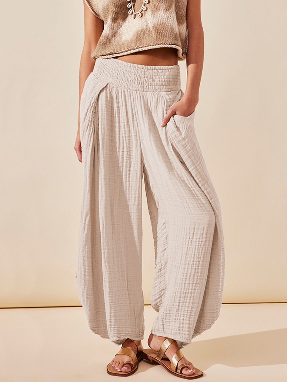 Aprikosen-Freizeithose - Noor
