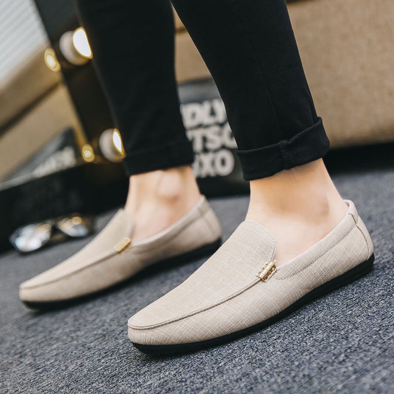 Beige Orthopädische Canvas Loafer - Leon
