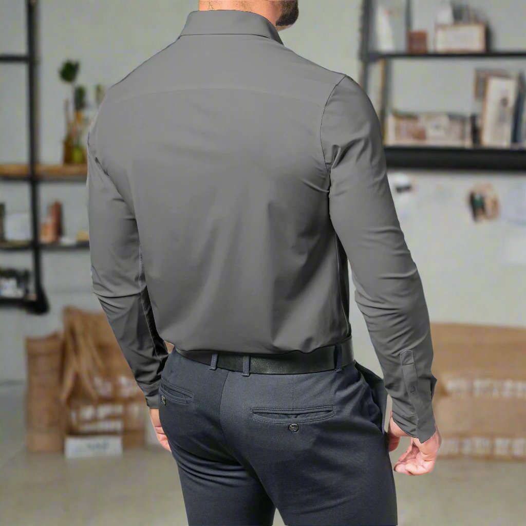 Herren Businesshemd Slim Fit Bügelfrei Baumwolle – Rendano