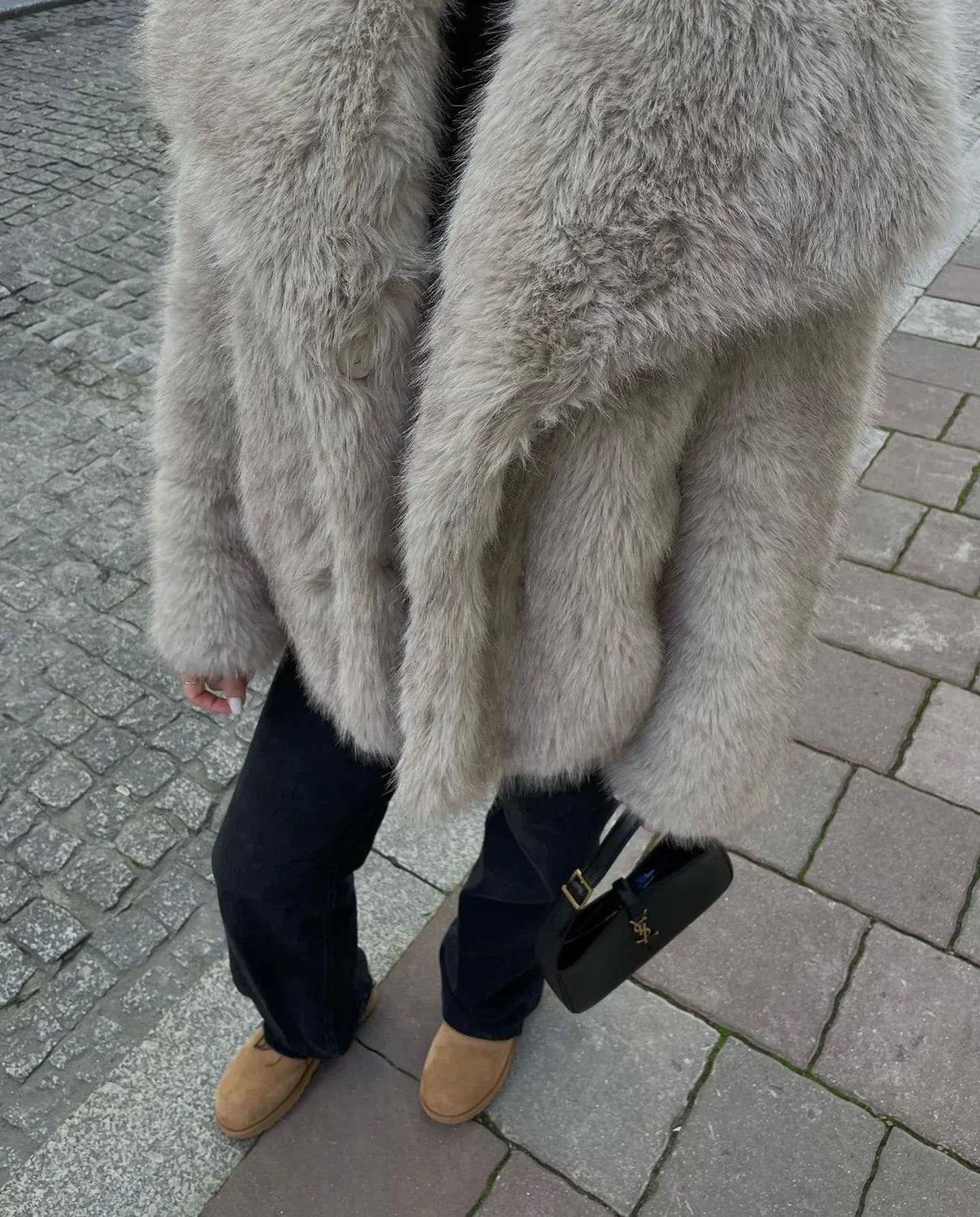 Dicke, Kunstfell-Jacke