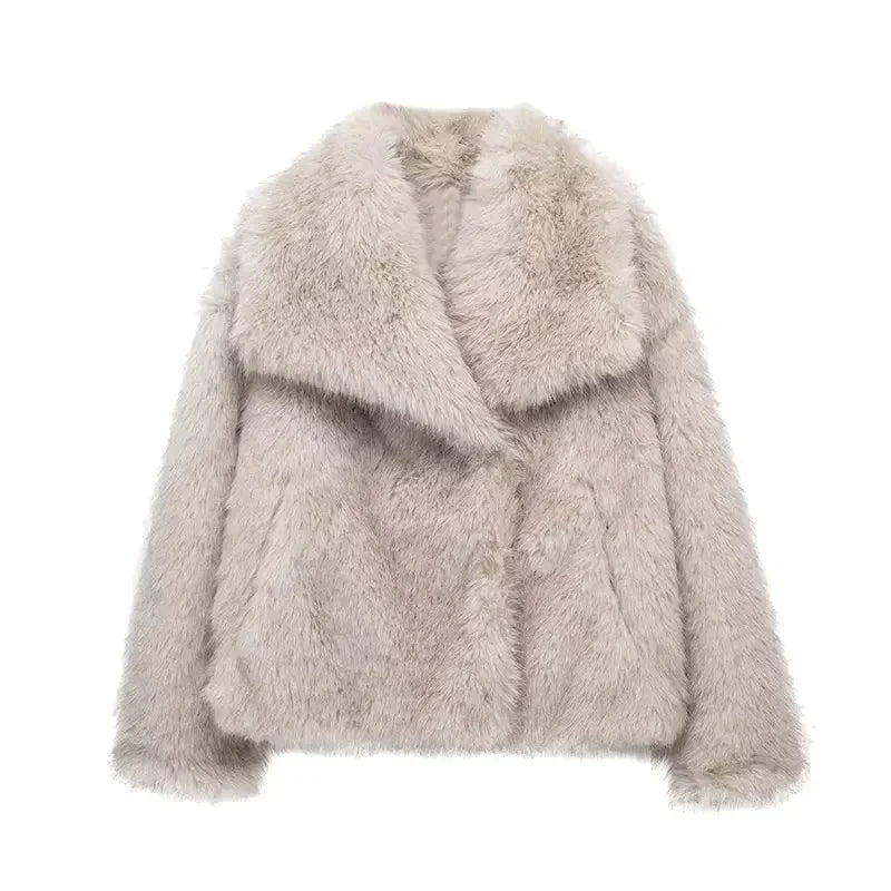 Dicke, Kunstfell-Jacke