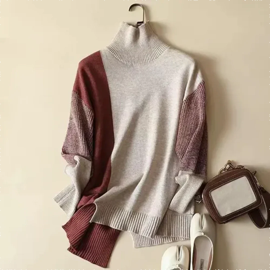 Raema | Damen Rollkragen Winter Pullover | Warme