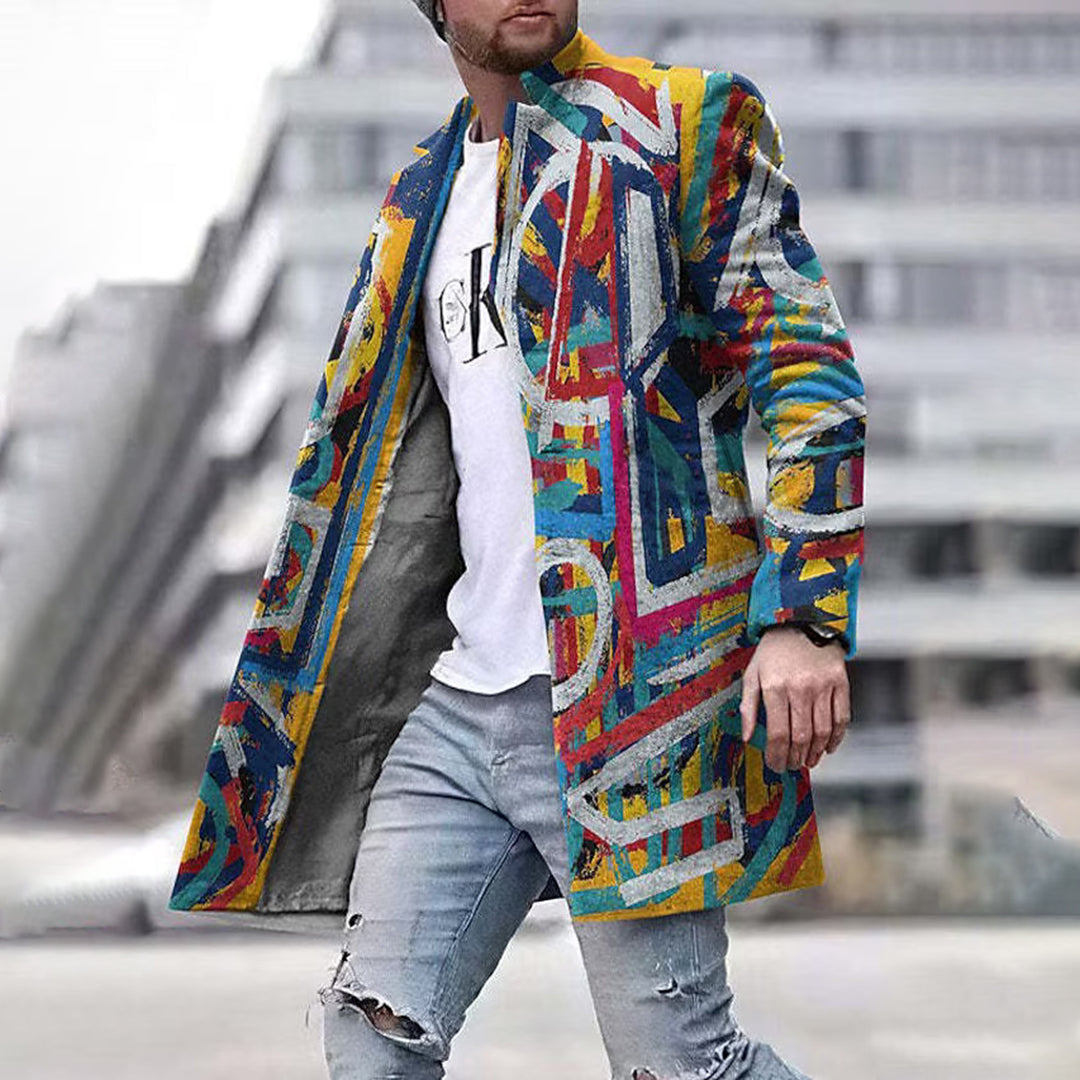 Modische Herrenjacke mit einzigartigem Muster