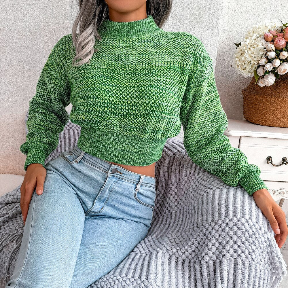 Langärmliges Crop Top für Damen – Mia