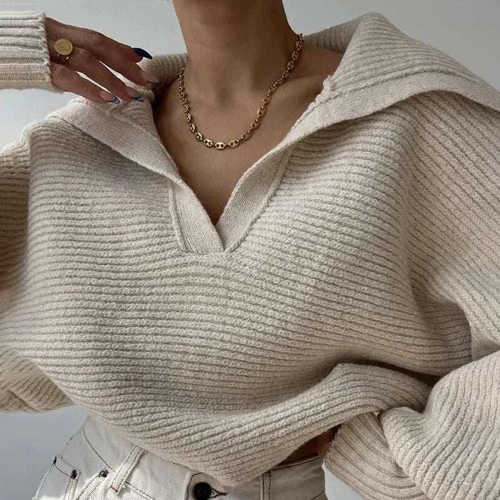Oversize Gemütlicher Strickpullover für Damen