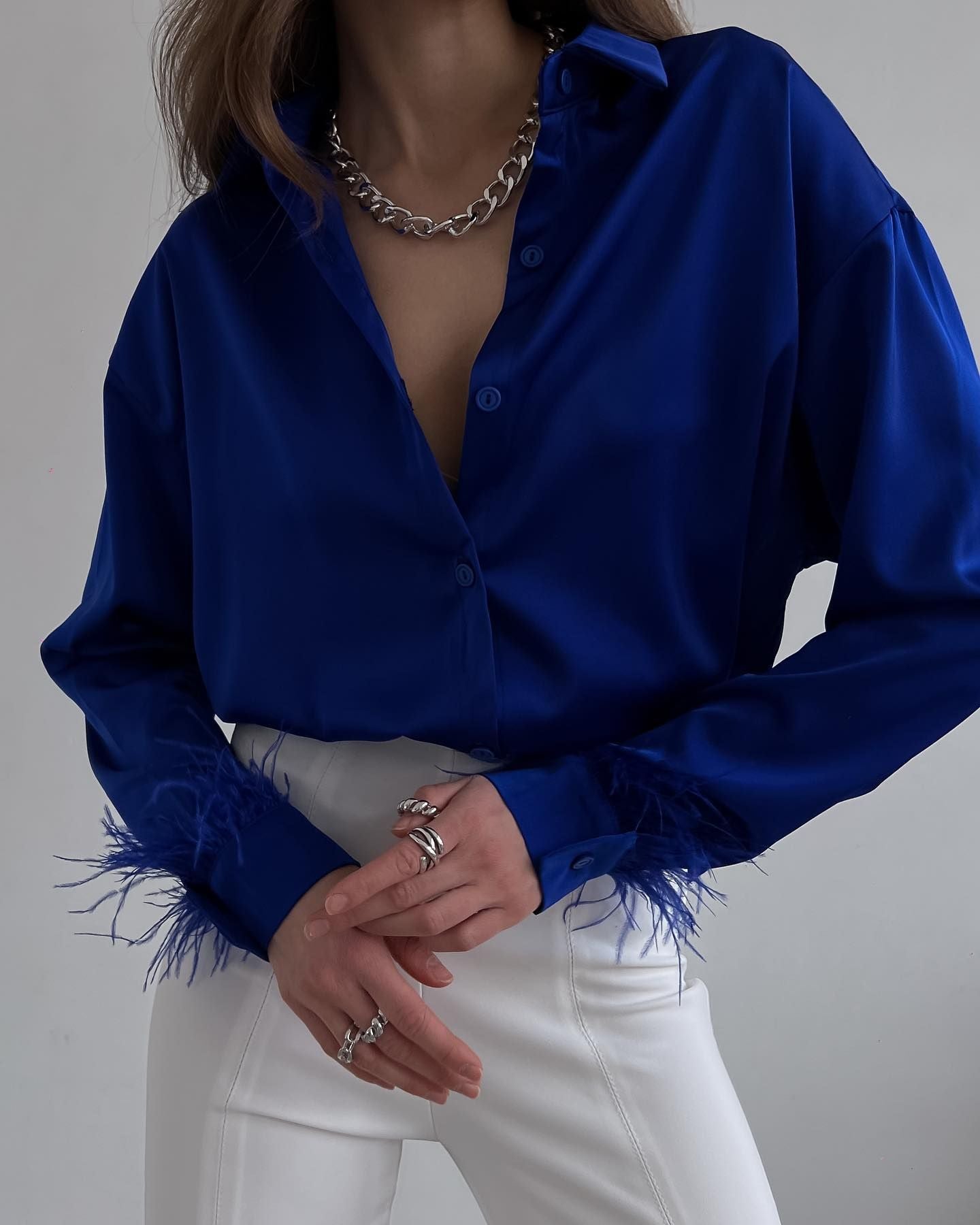 Damen-Bluse mit figurbetonter Passform für Alltag & Büro – Sophie