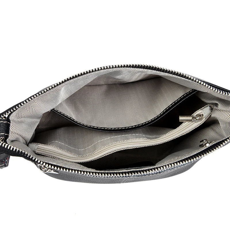 Swayze™ | Tasche aus Kieselleder mit gemustertem Riemen