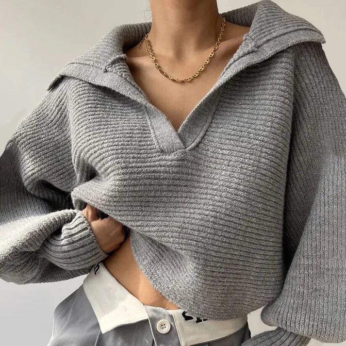 Oversize Gemütlicher Strickpullover für Damen
