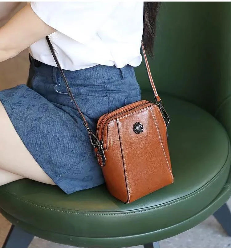 Vera™ - Stilvolle Mini-Umhängetasche aus weichem Leder