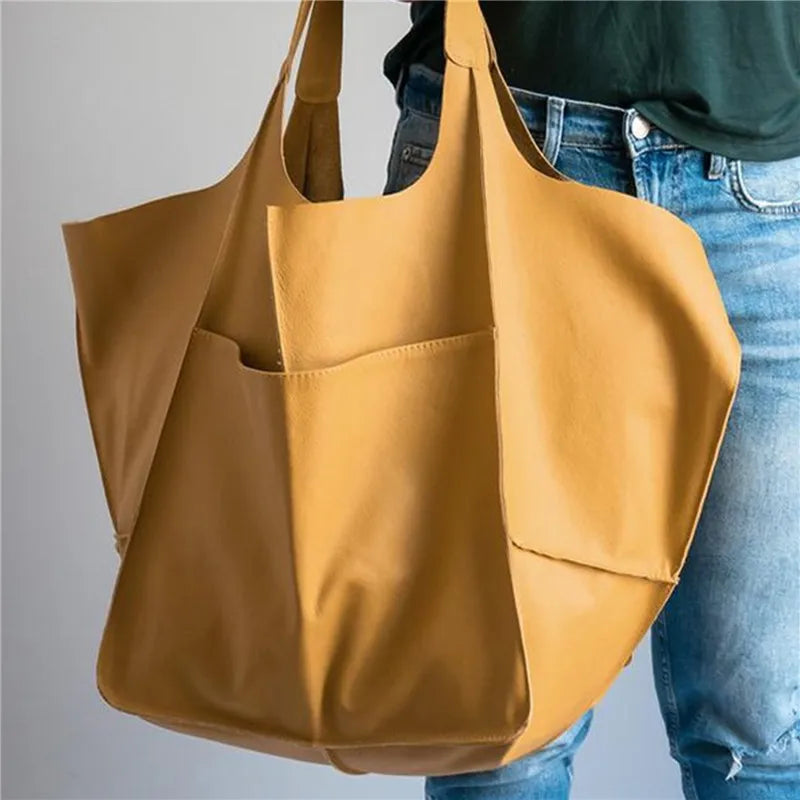 Carla™ - Neue übergroße handgefertigte Handtasche aus veganem Leder