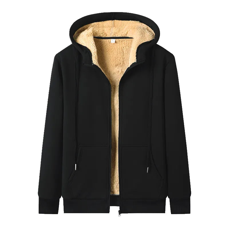 Warme Lamm-Kapuzenjacke für Winter – Elias