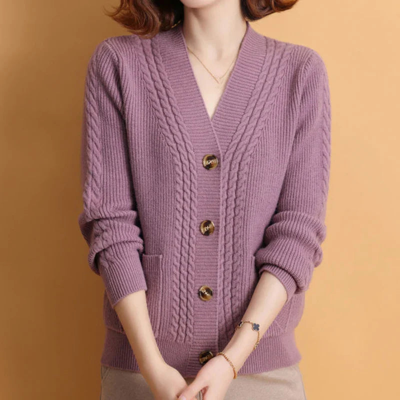 Keller™ | Klassischer Knopf-Cardigan