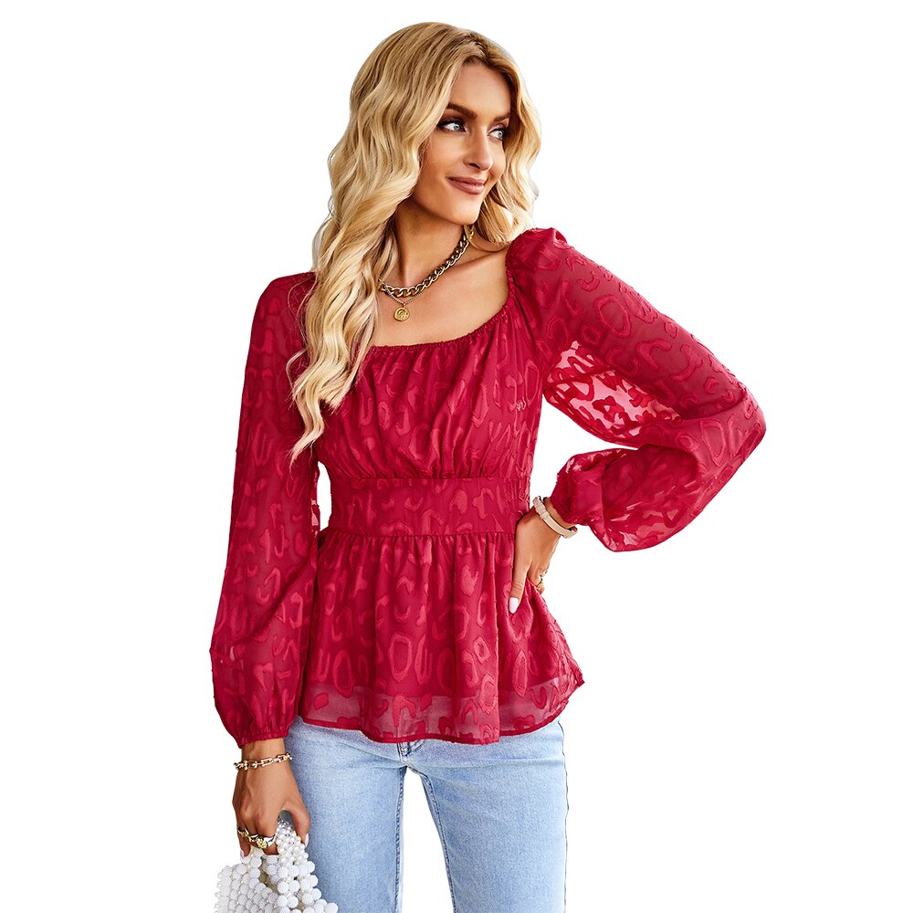 Damen-Bluse mit Puffärmeln für elegante Looks – Helena