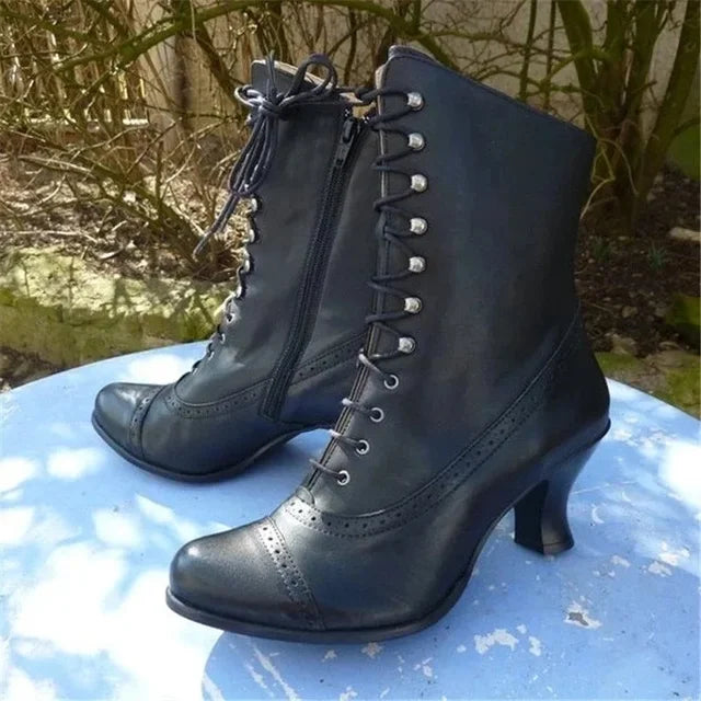 Vicky™ - Viktorianische Schnürstiefel Mit Hohem Absatz