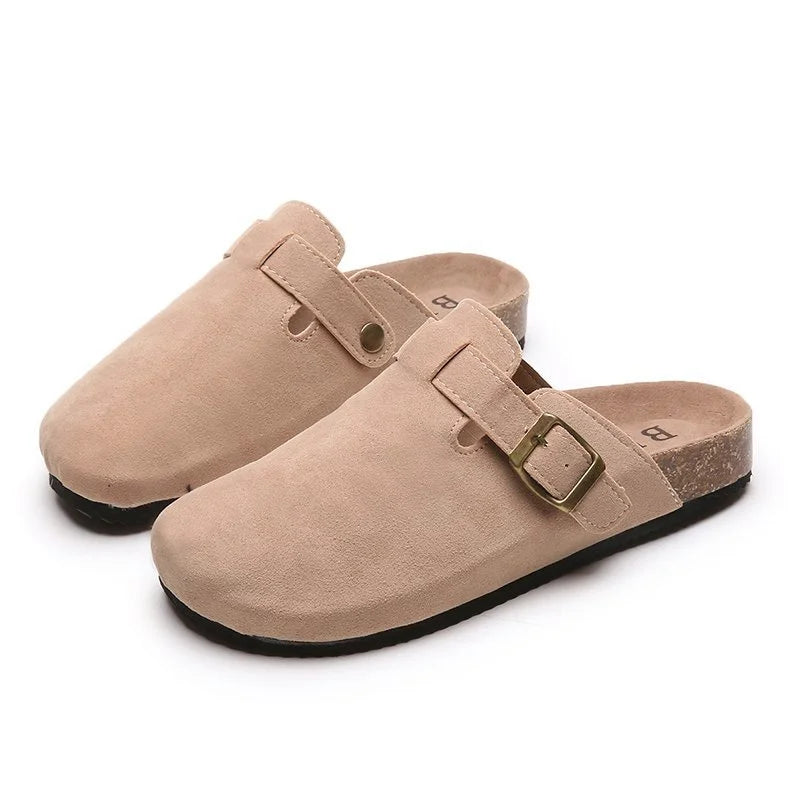 Bella | Retro damen-pantoletten mit schnalle