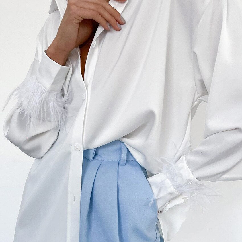 Damen-Bluse mit figurbetonter Passform für Alltag & Büro – Sophie