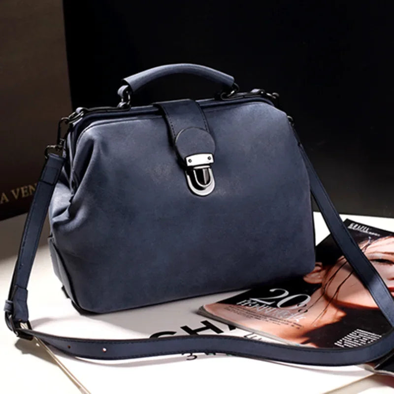 Sascha™ | Vintage-inspirierte Handtasche mit Metallschloss