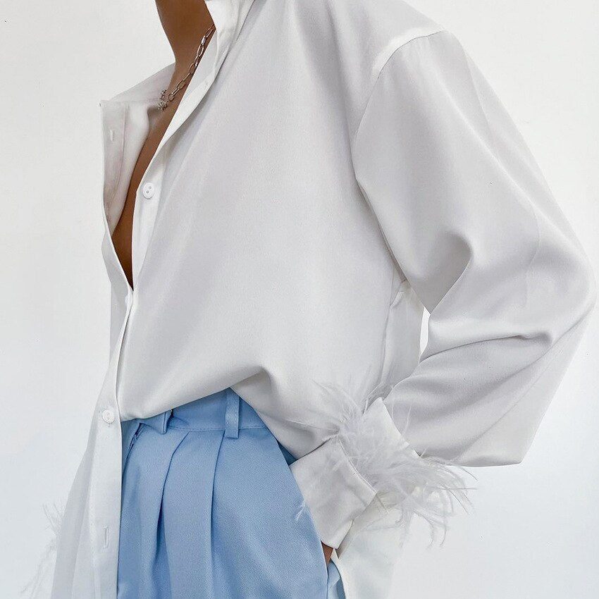 Damen-Bluse mit figurbetonter Passform für Alltag & Büro – Sophie