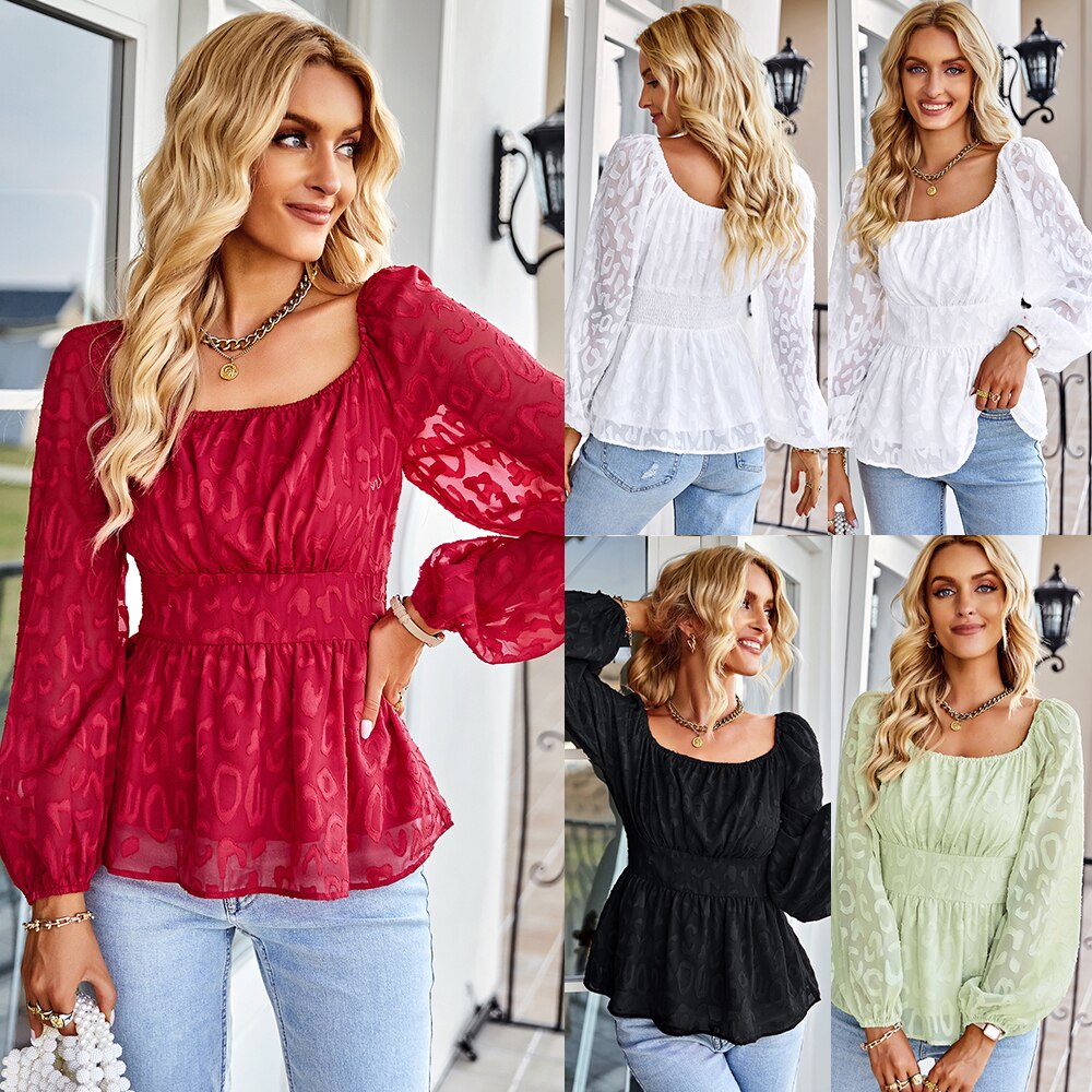 Damen-Bluse mit Puffärmeln für elegante Looks – Helena