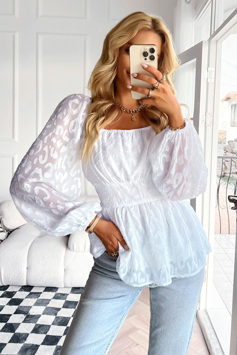 Damen-Bluse mit Puffärmeln für elegante Looks – Helena