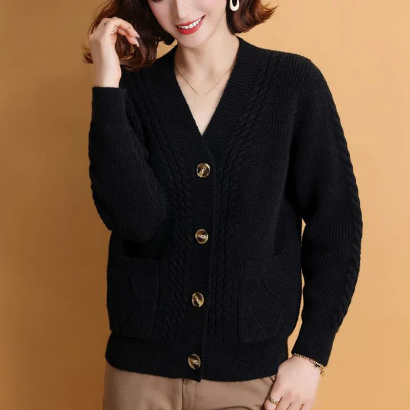 Keller™ | Klassischer Knopf-Cardigan