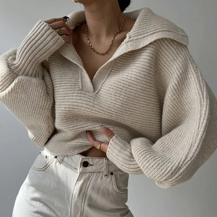 Oversize Gemütlicher Strickpullover für Damen