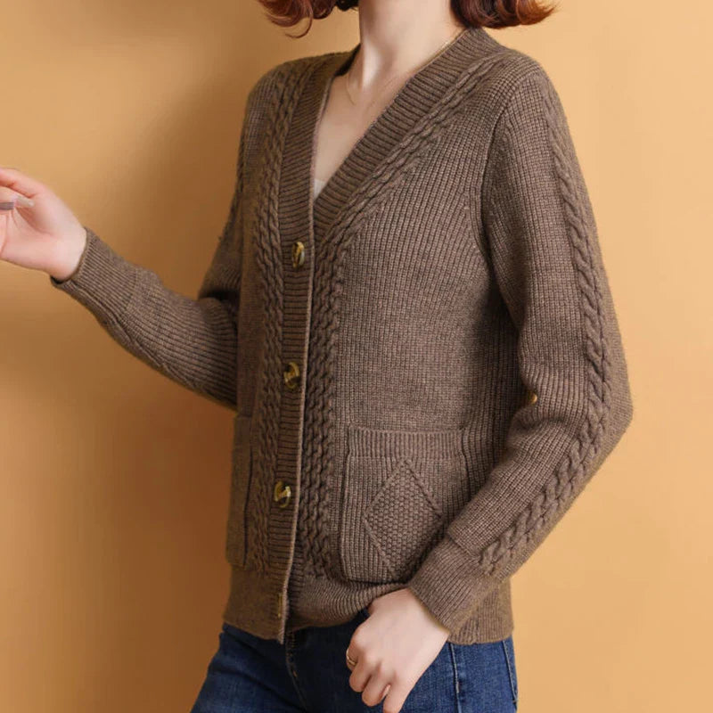 Keller™ | Klassischer Knopf-Cardigan