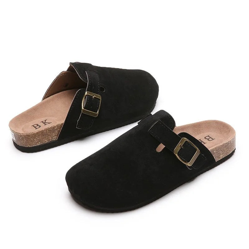 Bella | Retro damen-pantoletten mit schnalle