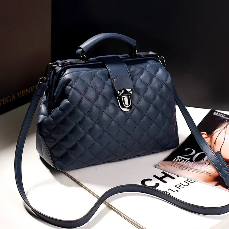 Sascha™ | Vintage-inspirierte Handtasche mit Metallschloss
