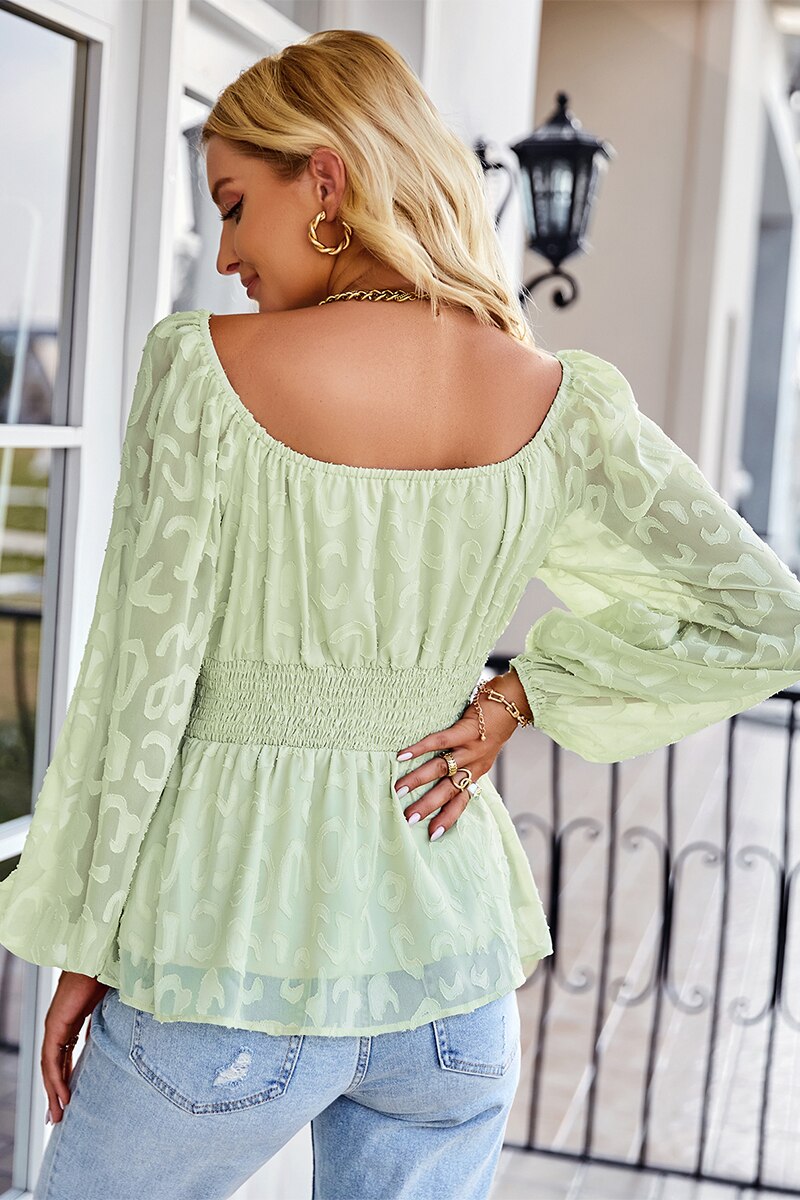 Damen-Bluse mit Puffärmeln für elegante Looks – Helena