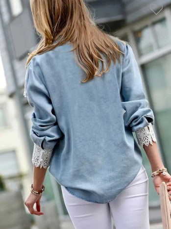 Elegante Jeansbluse für Damen