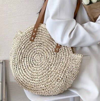 Handgefertigte elegante multifunktionale Strohhandtasche