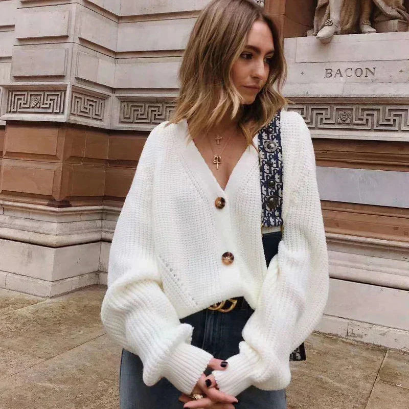 Gemütliche Strickjacke mit modernem Design