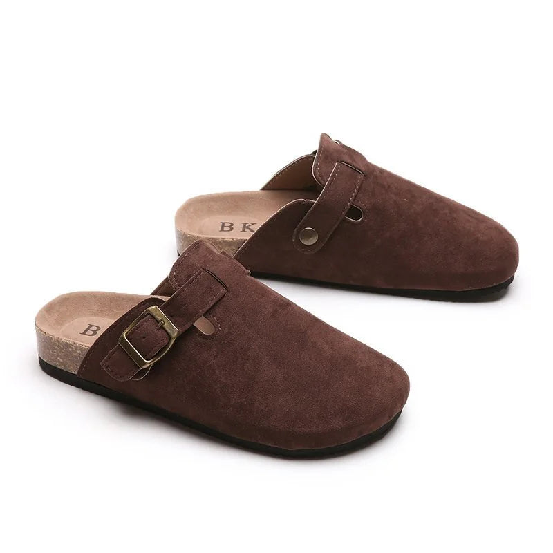 Bella | Retro damen-pantoletten mit schnalle