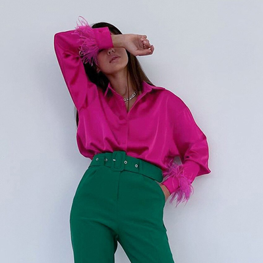 Damen-Bluse mit figurbetonter Passform für Alltag & Büro – Sophie
