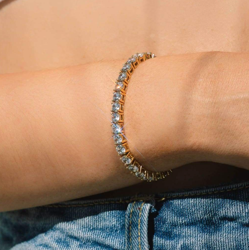 GOLDENES TENNIS-ARMBAND