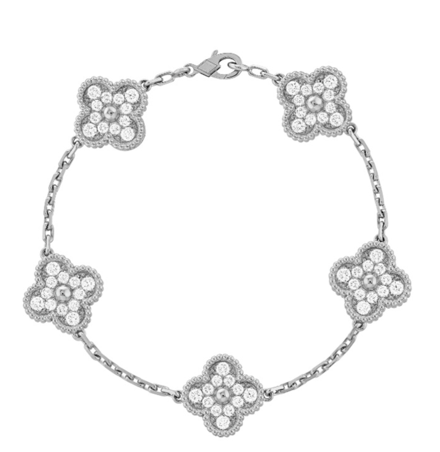 CLOVER ZIRKONIA SILBER