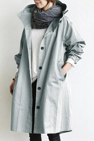 Odell™ | Schicker lässiger Trenchcoat mit Kapuze für Damen