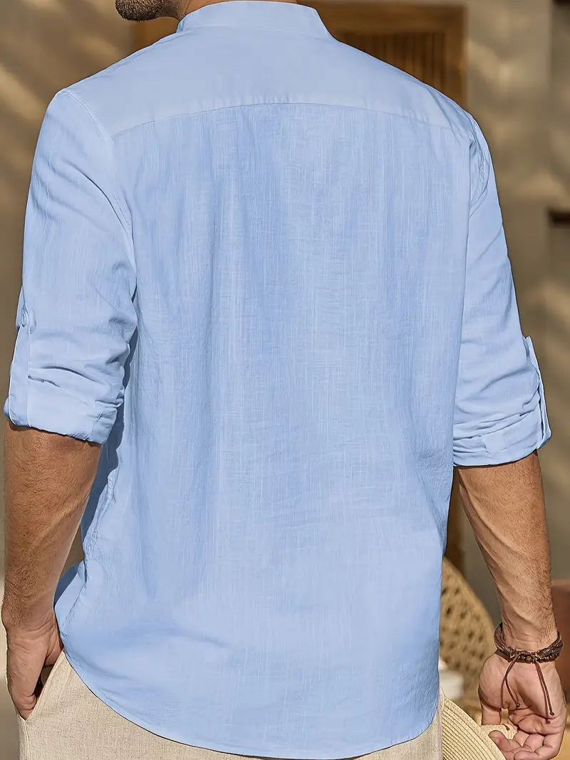 Leinenhemd Herren Sommer Elegant Luftig Bequem – Noah