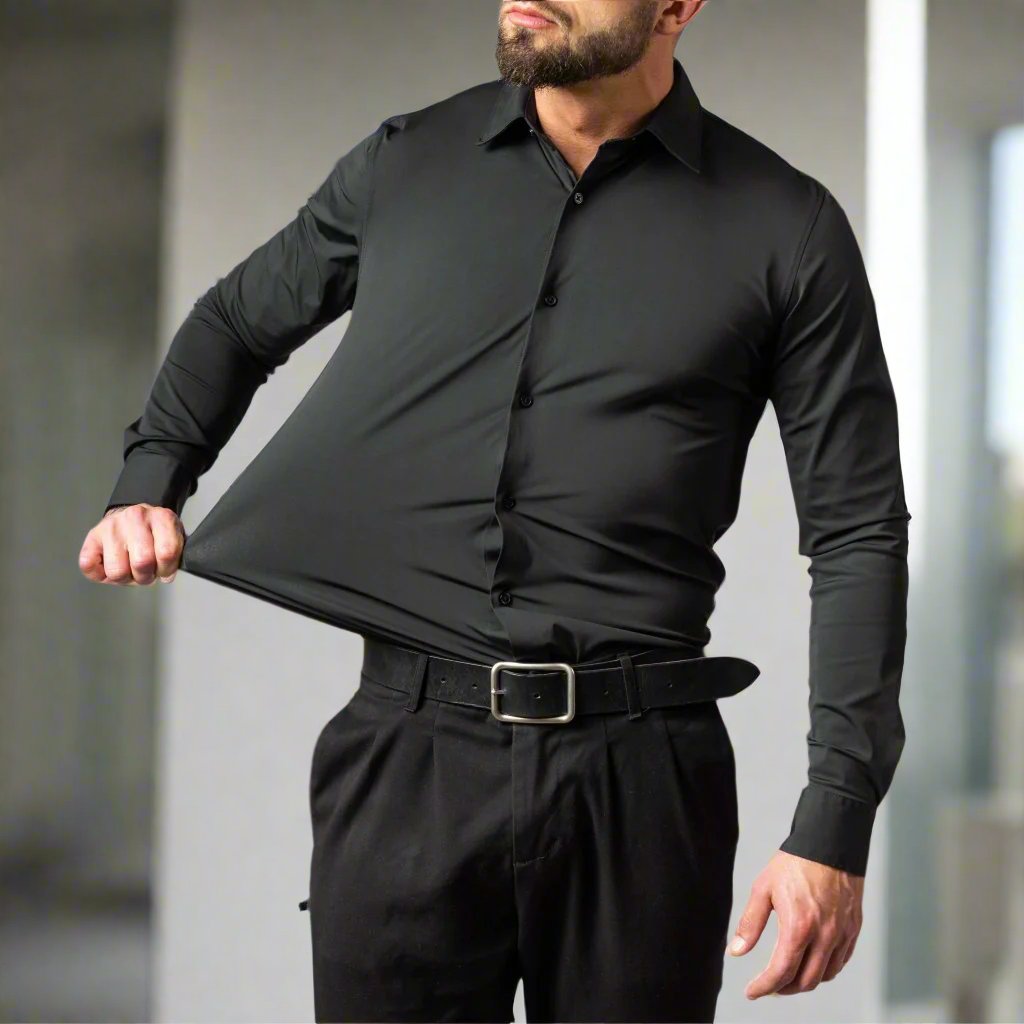Herren Businesshemd Slim Fit Bügelfrei Baumwolle – Rendano